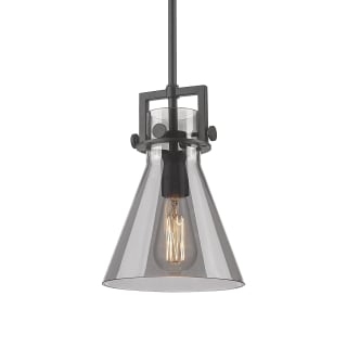 A thumbnail of the Innovations Lighting 411-1SS-11-8 Newton Cone Pendant Matte Black / Plated Smoke