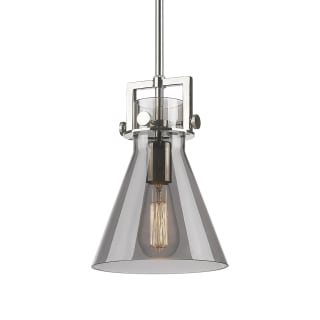 A thumbnail of the Innovations Lighting 411-1SS-11-8 Newton Cone Pendant Polished Nickel / Plated Smoke