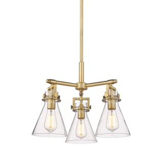 A thumbnail of the Innovations Lighting 411-3CR-16-21 Newton Cone Pendant Brushed Brass / Clear