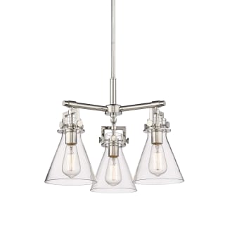 A thumbnail of the Innovations Lighting 411-3CR-16-21 Newton Cone Pendant Polished Nickel / Clear