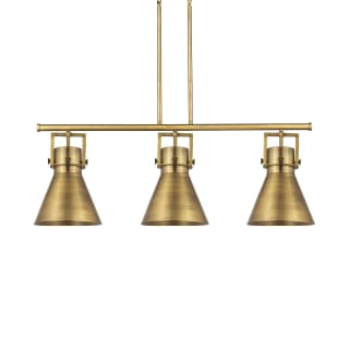 A thumbnail of the Innovations Lighting 411-3I-13-42 Newton Cone Pendant Brushed Brass