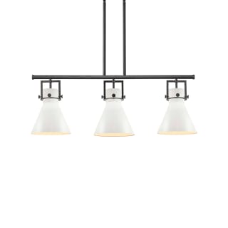 A thumbnail of the Innovations Lighting 411-3I-13-42 Newton Cone Pendant Matte Black / White