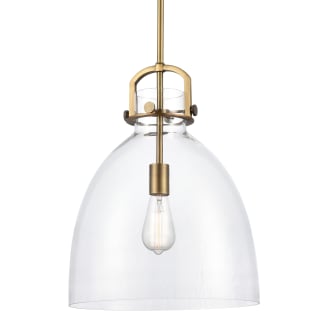 A thumbnail of the Innovations Lighting 412-1S-14 Newton Brushed Brass / Clear