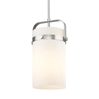 A thumbnail of the Innovations Lighting 413-1SM-17-9 Pilaster Pendant Satin Nickel / Matte White