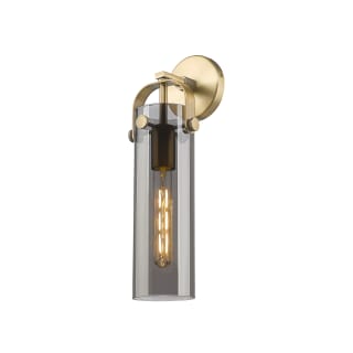 A thumbnail of the Innovations Lighting 413-1W-5-5 Pilaster Sconce Brushed Brass / Plated Smoke