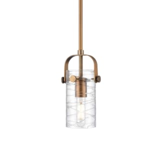 A thumbnail of the Innovations Lighting 423-1S-10-5 Pilaster II Cylinder Pendant Brushed Brass / Deco Swirl