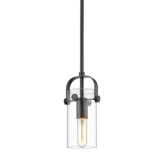 A thumbnail of the Innovations Lighting 423-1S-10-5 Pilaster II Cylinder Pendant Matte Black / Clear