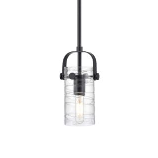 A thumbnail of the Innovations Lighting 423-1S-10-5 Pilaster II Cylinder Pendant Matte Black / Deco Swirl