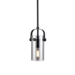 A thumbnail of the Innovations Lighting 423-1S-10-5 Pilaster II Cylinder Pendant Matte Black / Plated Smoke