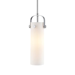 A thumbnail of the Innovations Lighting 423-1S-15-5 Pilaster II Cylinder Pendant Polished Chrome / Matte White