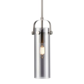 A thumbnail of the Innovations Lighting 423-1S-15-5 Pilaster II Cylinder Pendant Satin Nickel / Plated Smoke