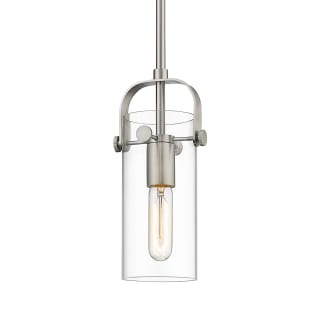 A thumbnail of the Innovations Lighting 423-1S-10-5 Pilaster II Cylinder Pendant Satin Nickel / Clear