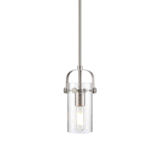 A thumbnail of the Innovations Lighting 423-1S-10-5 Pilaster II Cylinder Pendant Satin Nickel / Seedy