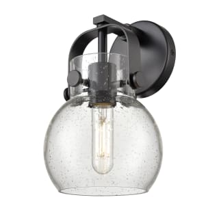 A thumbnail of the Innovations Lighting 423-1W-10-7 Pilaster II Sphere Sconce Matte Black / Seedy