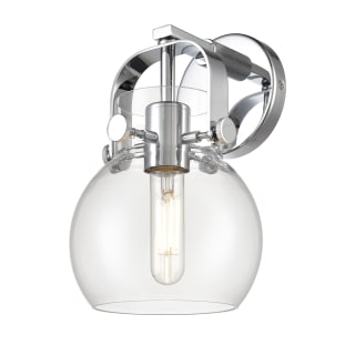 A thumbnail of the Innovations Lighting 423-1W-10-7 Pilaster II Sphere Sconce Polished Chrome / Clear