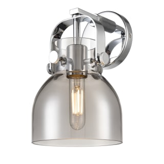 A thumbnail of the Innovations Lighting 423-1W-10-7 Pilaster II Bell Sconce Polished Chrome / Plated Smoke