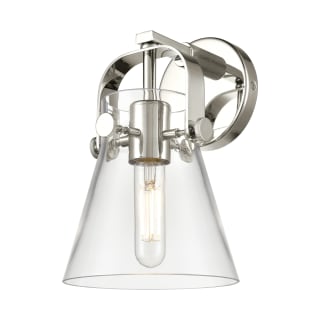 A thumbnail of the Innovations Lighting 423-1W-5-7 Pilaster II Cone Sconce Polished Nickel / Clear