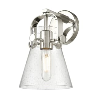 A thumbnail of the Innovations Lighting 423-1W-5-7 Pilaster II Cone Sconce Polished Nickel / Seedy