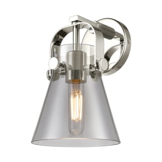 A thumbnail of the Innovations Lighting 423-1W-5-7 Pilaster II Cone Sconce Polished Nickel / Plated Smoke