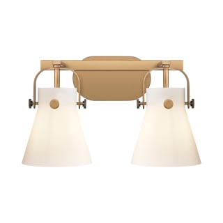 A thumbnail of the Innovations Lighting 423-2W-10-17 Pilaster II Cone Vanity Brushed Brass / Matte White