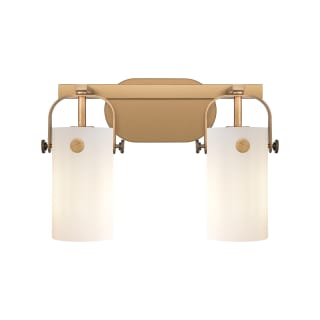 A thumbnail of the Innovations Lighting 423-2W-10-15 Pilaster II Cylinder Vanity Brushed Brass / Matte White