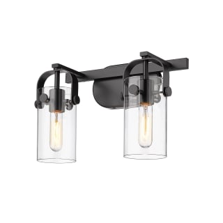 A thumbnail of the Innovations Lighting 423-2W-11-15 Pilaster Vanity Matte Black / Clear