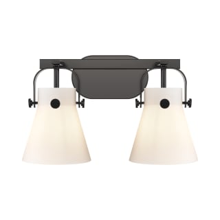 A thumbnail of the Innovations Lighting 423-2W-10-17 Pilaster II Cone Vanity Matte Black / Matte White