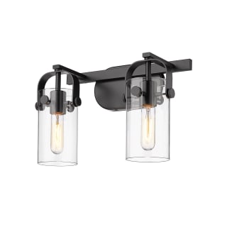 A thumbnail of the Innovations Lighting 423-2W-10-15 Pilaster II Cylinder Vanity Matte Black / Clear