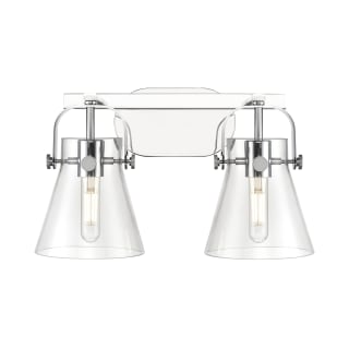 A thumbnail of the Innovations Lighting 423-2W-10-17 Pilaster II Cone Vanity Polished Chrome / Clear