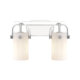 A thumbnail of the Innovations Lighting 423-2W-10-15 Pilaster II Cylinder Vanity Polished Chrome / Matte White