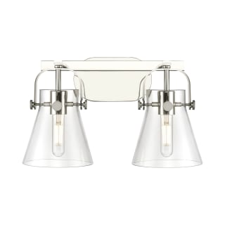 A thumbnail of the Innovations Lighting 423-2W-10-17 Pilaster II Cone Vanity Polished Nickel / Clear