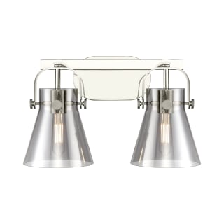 A thumbnail of the Innovations Lighting 423-2W-10-17 Pilaster II Cone Vanity Polished Nickel / Plated Smoke