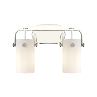 A thumbnail of the Innovations Lighting 423-2W-10-15 Pilaster II Cylinder Vanity Polished Nickel / Matte White