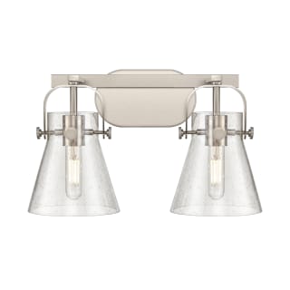 A thumbnail of the Innovations Lighting 423-2W-10-17 Pilaster II Cone Vanity Satin Nickel / Seedy