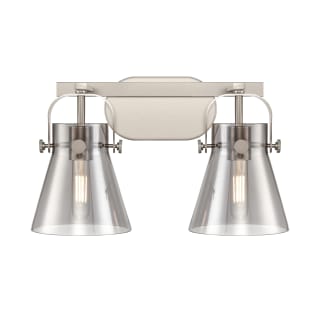 A thumbnail of the Innovations Lighting 423-2W-10-17 Pilaster II Cone Vanity Satin Nickel / Plated Smoke