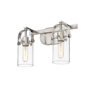 A thumbnail of the Innovations Lighting 423-2W-10-15 Pilaster II Cylinder Vanity Satin Nickel / Clear