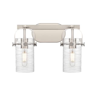 A thumbnail of the Innovations Lighting 423-2W-10-15 Pilaster II Cylinder Vanity Satin Nickel / Deco Swirl