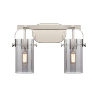 A thumbnail of the Innovations Lighting 423-2W-10-15 Pilaster II Cylinder Vanity Satin Nickel / Plated Smoke