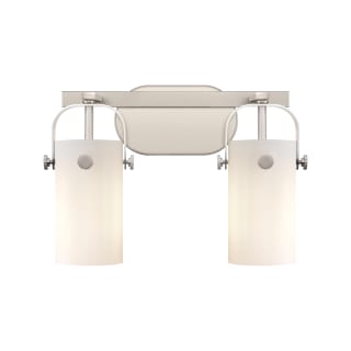 A thumbnail of the Innovations Lighting 423-2W-10-15 Pilaster II Cylinder Vanity Satin Nickel / Matte White