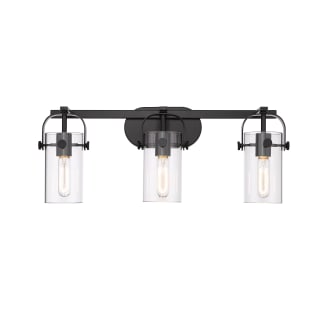 A thumbnail of the Innovations Lighting 423-3W-11-24 Pilaster Vanity Matte Black / Clear