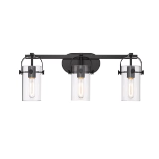 A thumbnail of the Innovations Lighting 423-3W-11-25 Pilaster II Cylinder Vanity Matte Black / Clear