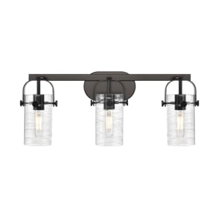 A thumbnail of the Innovations Lighting 423-3W-11-25 Pilaster II Cylinder Vanity Matte Black / Deco Swirl