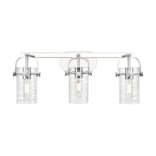 A thumbnail of the Innovations Lighting 423-3W-11-25 Pilaster II Cylinder Vanity Polished Chrome / Deco Swirl