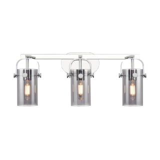 A thumbnail of the Innovations Lighting 423-3W-11-25 Pilaster II Cylinder Vanity Polished Chrome / Plated Smoke