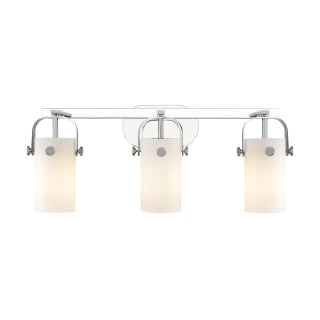 A thumbnail of the Innovations Lighting 423-3W-11-25 Pilaster II Cylinder Vanity Polished Chrome / Matte White