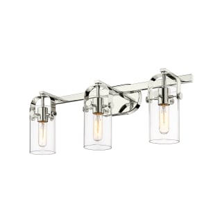 A thumbnail of the Innovations Lighting 423-3W-11-25 Pilaster II Cylinder Vanity Polished Nickel / Clear