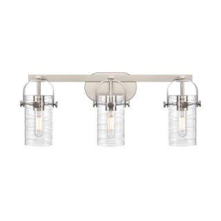 A thumbnail of the Innovations Lighting 423-3W-11-25 Pilaster II Cylinder Vanity Satin Nickel / Deco Swirl