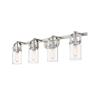 A thumbnail of the Innovations Lighting 423-4W-11-35 Pilaster Vanity Brushed Satin Nickel / Clear