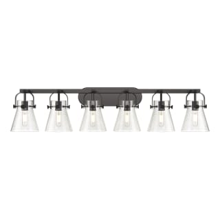A thumbnail of the Innovations Lighting 423-6W-10-46 Pilaster II Cone Vanity Matte Black / Seedy