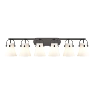 A thumbnail of the Innovations Lighting 423-6W-10-46 Pilaster II Cone Vanity Matte Black / Matte White